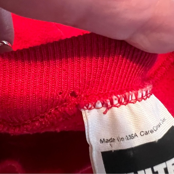 Vintage I Believe in Santa Clause Christmas Sweatshirt Tultex sz XL Made in USA - Picture 7 of 7